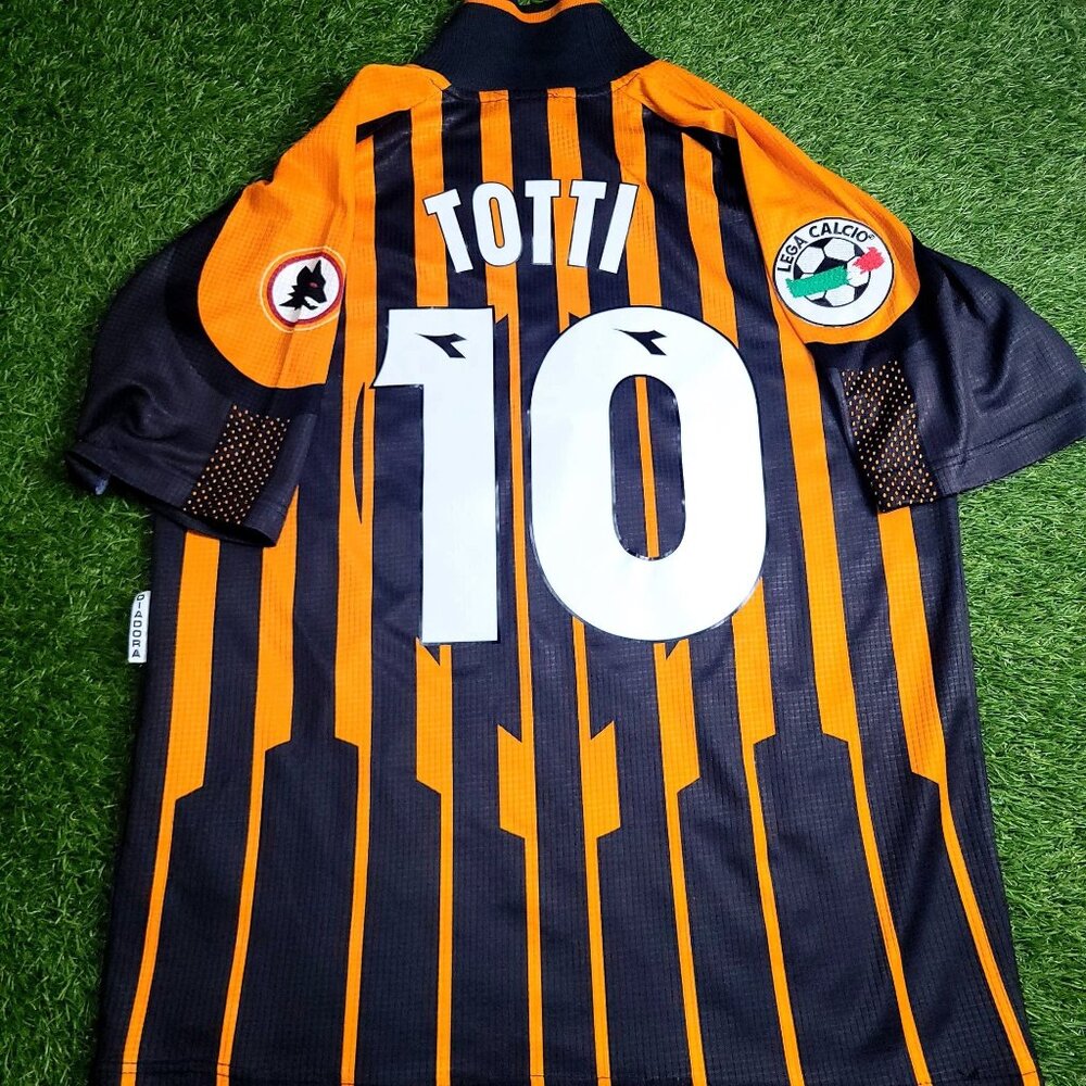 Totti As Roma Diadora 1997 1998 Third Soccer Jersey Shirt M